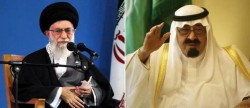 L'ayatollah Khamenei, guide suprême d'Iran, et l’actuel roi d’Arabie Saoudite, Abdallah