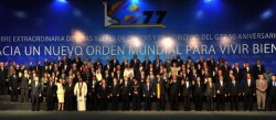 Les pays membres du G77 lors du Sommet du groupe en Bolivie en 2014.