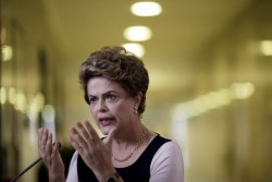 La Présidente du Brésil Dilma Rousseff pendant une conférence de presse donné le 7 décembre 2015. (c) Reuters