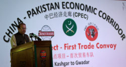 Le premier ministre Nawaz Sharif inaugure en 2016 le CPEC à Gwadar.