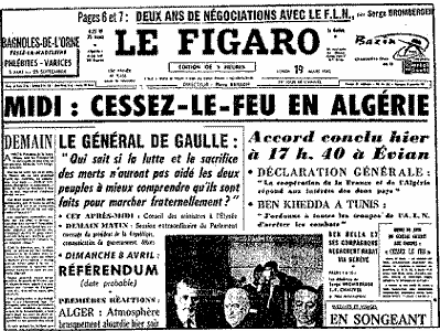 18 mars 1962 : Les accords d'Evian - Les Yeux du Monde