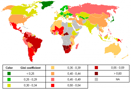 Coefficient de Gini par Etat