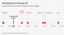 En jouant sur la baisse des cours, l'Arabie Saoudite fragilise les économies de pays membres de l'OPEP dépendants de cours du baril élevés.
