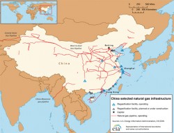 LNG infrastructures in China. Source: US EIA