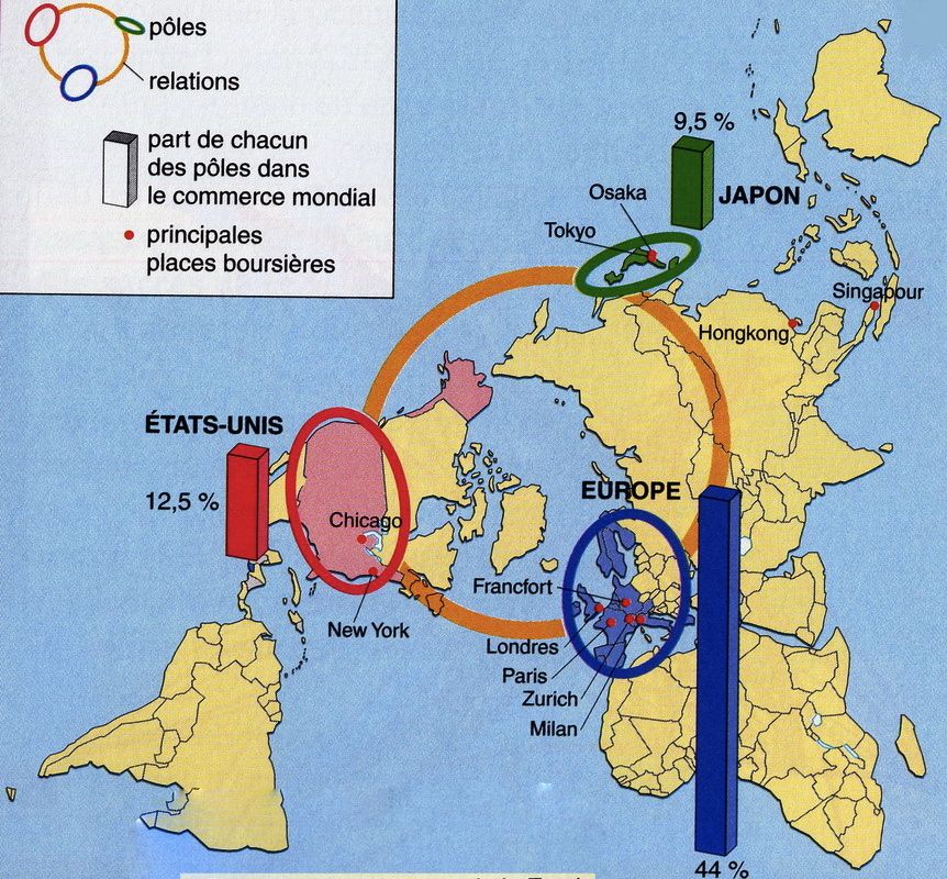 Qu Est Ce Que La Triade Les Trois Regions Motrices De L Economie Mondiale Statistiques De 2014 Japon Tokyo Osaka Japon Londres Paris