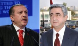 Alors que des progrès semblaient avoir été faits en 2014, le torchon brule désormais entre le président turc Erdogan (à gauche) et le président arménien Sargsian (à droite).