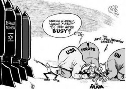 Une caricature traitant de la question nucléaire au Moyen-Orient