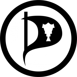 Logo du Parti pirate islandais, aux portes du pouvoir.