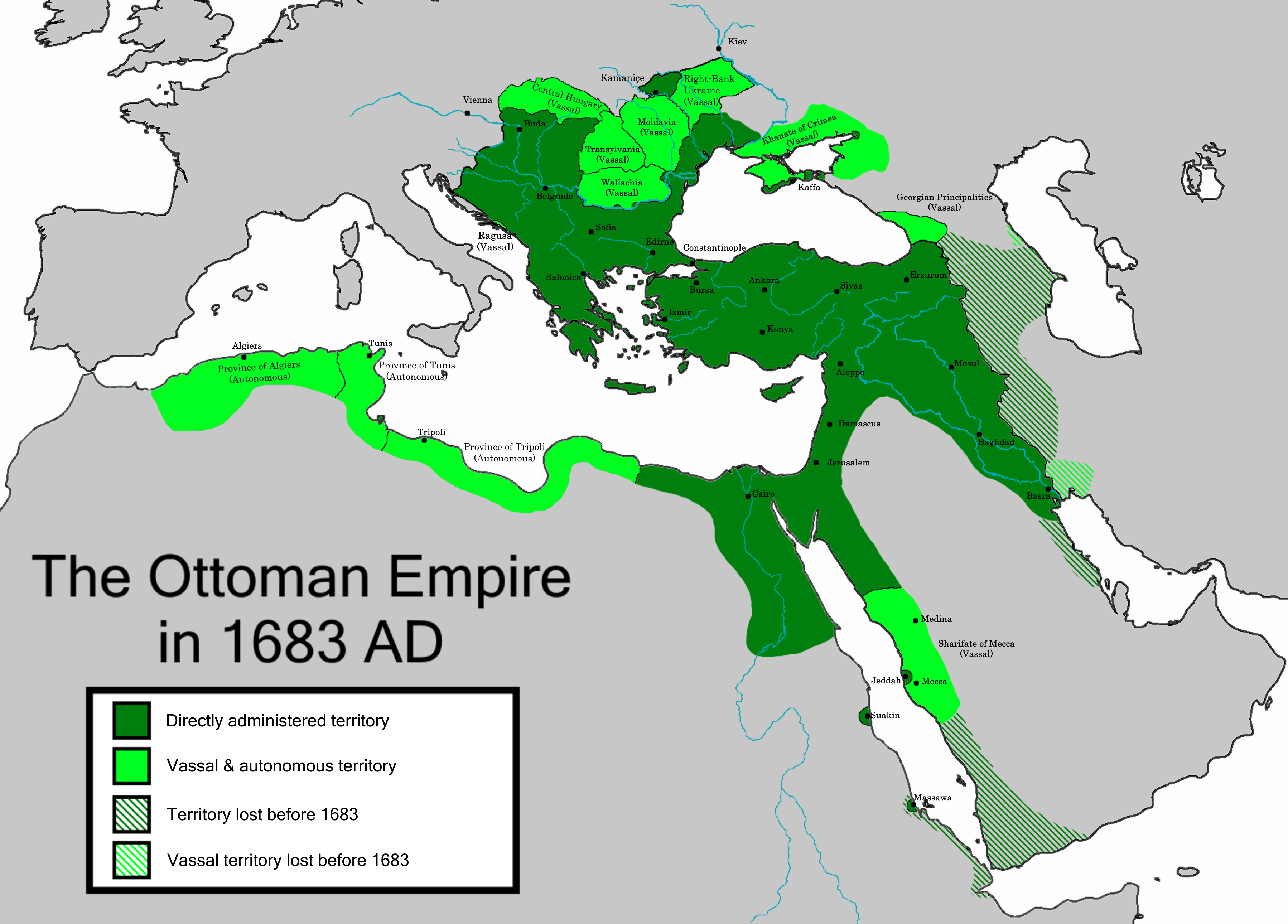 L'Empire ottoman, le dernier des empires musulmans. 