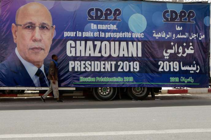 Affiche de campagne du candidat élu à la présidence de la Mauritanie, Mohamed Ould Ghazouani