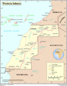 Carte du Sahara occidental