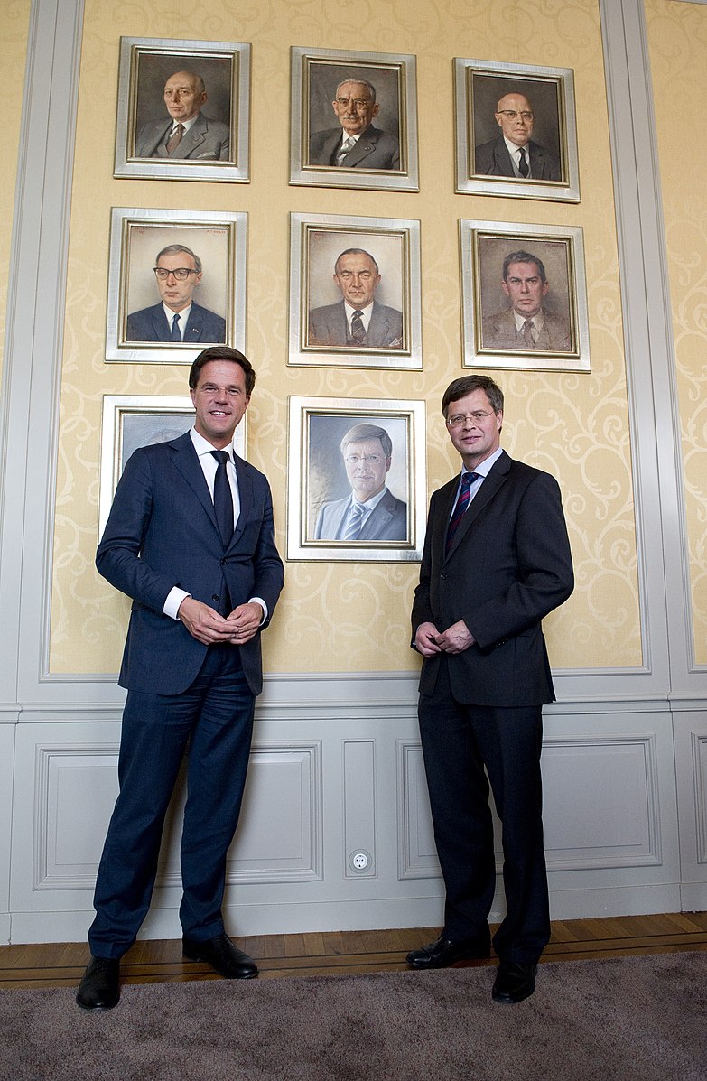 Mark Rutte et Jan Peter Balkenende, en 2012.