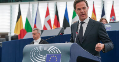 Le Premier ministre néerlandais Mark Rutte en plénière européenne