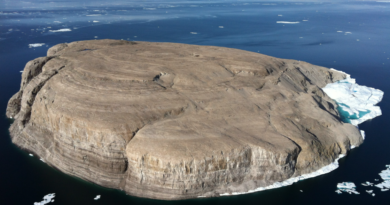 L'île Hans dont le traité de 2022 sépare l'île entre Canada et Danemark.