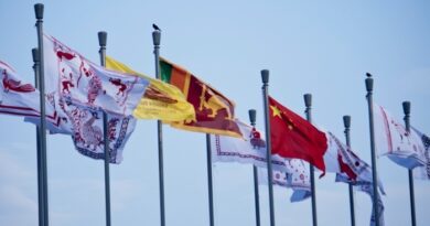 Le Sri Lanka en guerre – Le Sri Lanka à l’ombre de la Chine (1/4) Drapeaux nationaux du Sri Lanka et de la Chine.