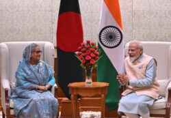 Rencontre bilatérale entre le Premier ministre indien Narendra Modi et la Première ministre bangladaise Sheikh Hasina à New Delhi en septembre 2023