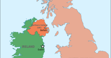 Carte du Royaume-Uni, de l'Irlande et de l'Irlande du Nord