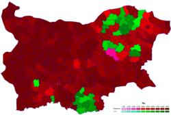 Part de l'ethnie turque en Bulgarie en 2011