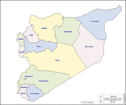 Carte de la Syrie.