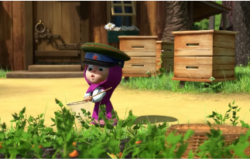 Extrait du dessin animé, montrant un des personnages principaux arborant une tenue faisant écho à l'époque soviétique.
